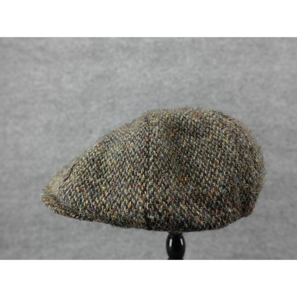 David Hanna & Sons Ltd Flat Cap Mens M Multicolor Donegal Tweed Wool Ireland - Picture 5 of 8